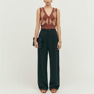Reformation Black Mason Trousers